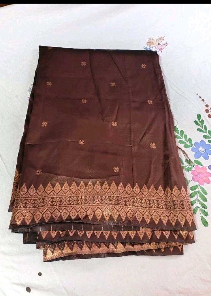 beautiful new silk saree with blouse pc