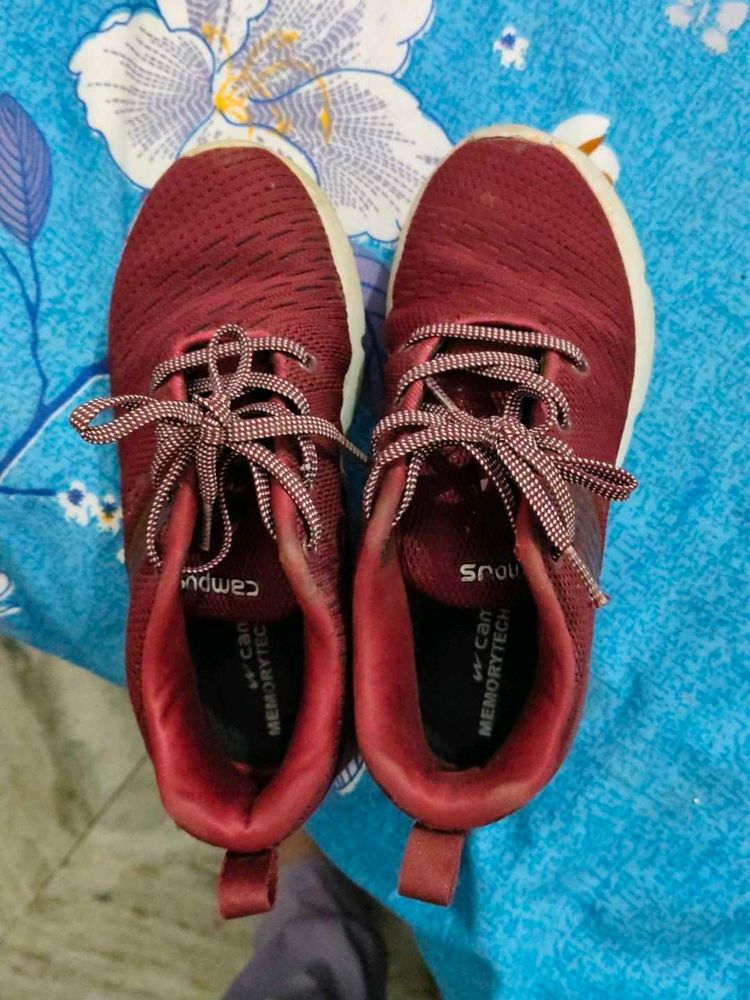 Campus Maroon Running Shoes