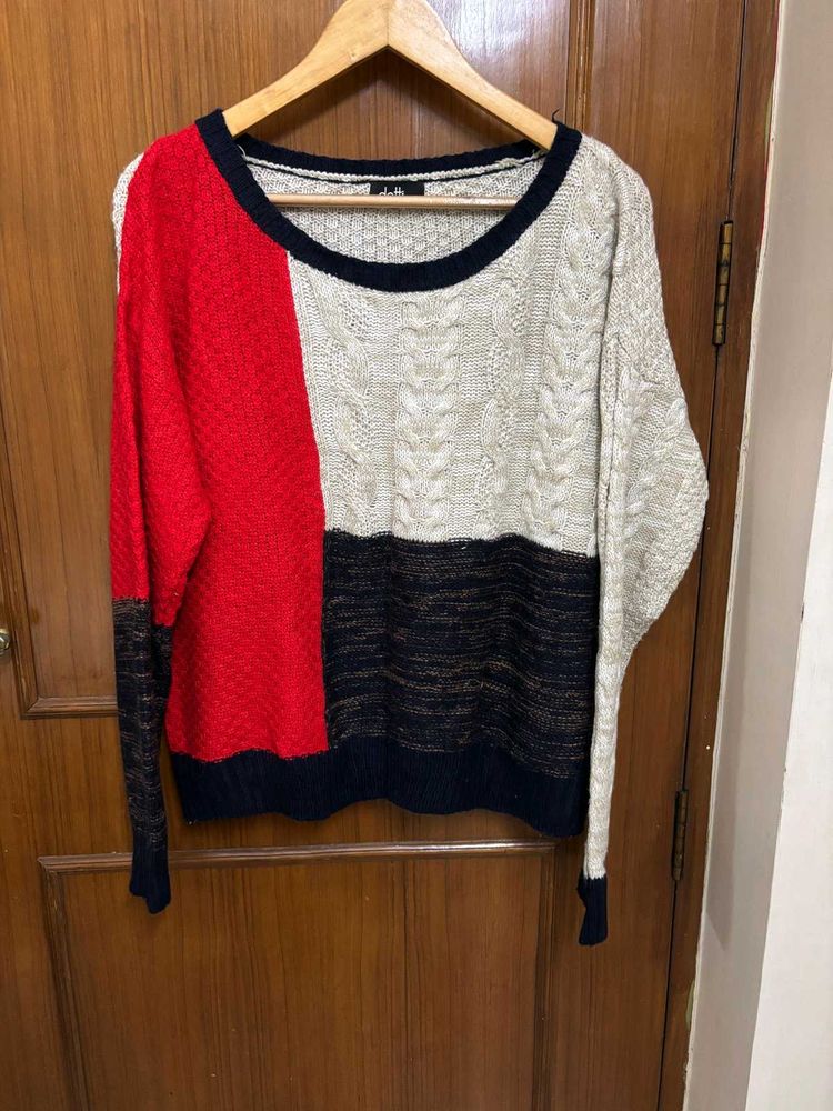 Color Block Knit Sweater