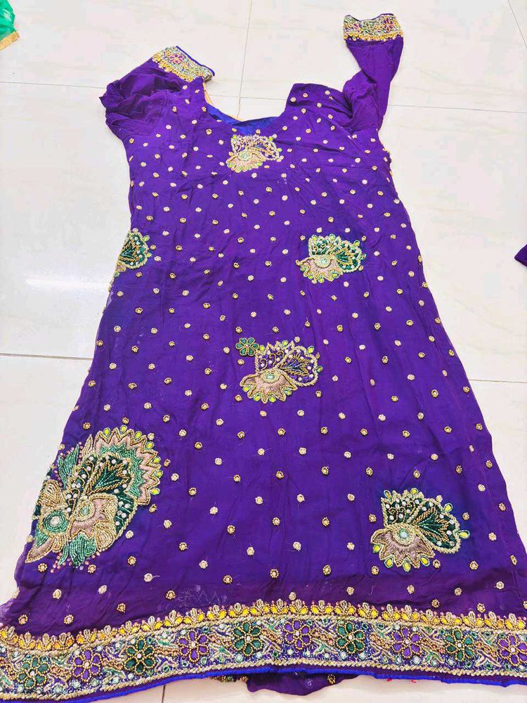 Vibrant Purple Embroidered Kurta Suit