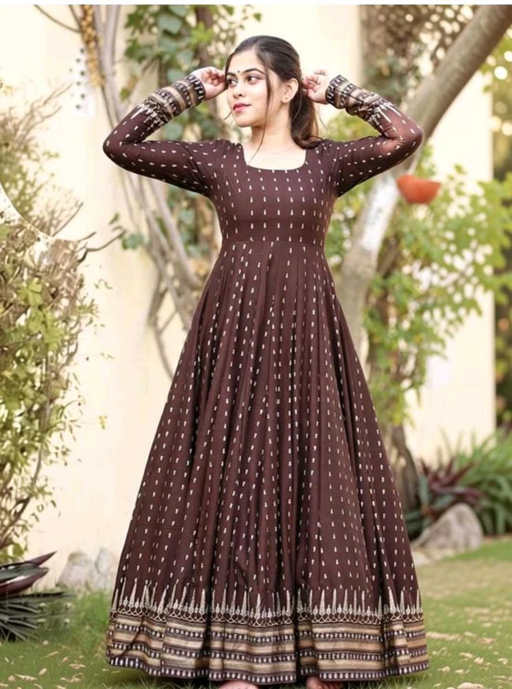 Elegant Brown Ethnic Skirt