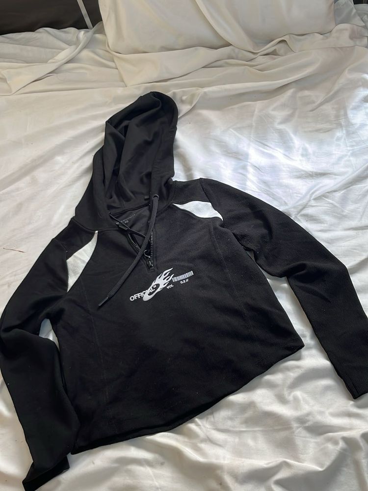 Black Graphic Hoodie
