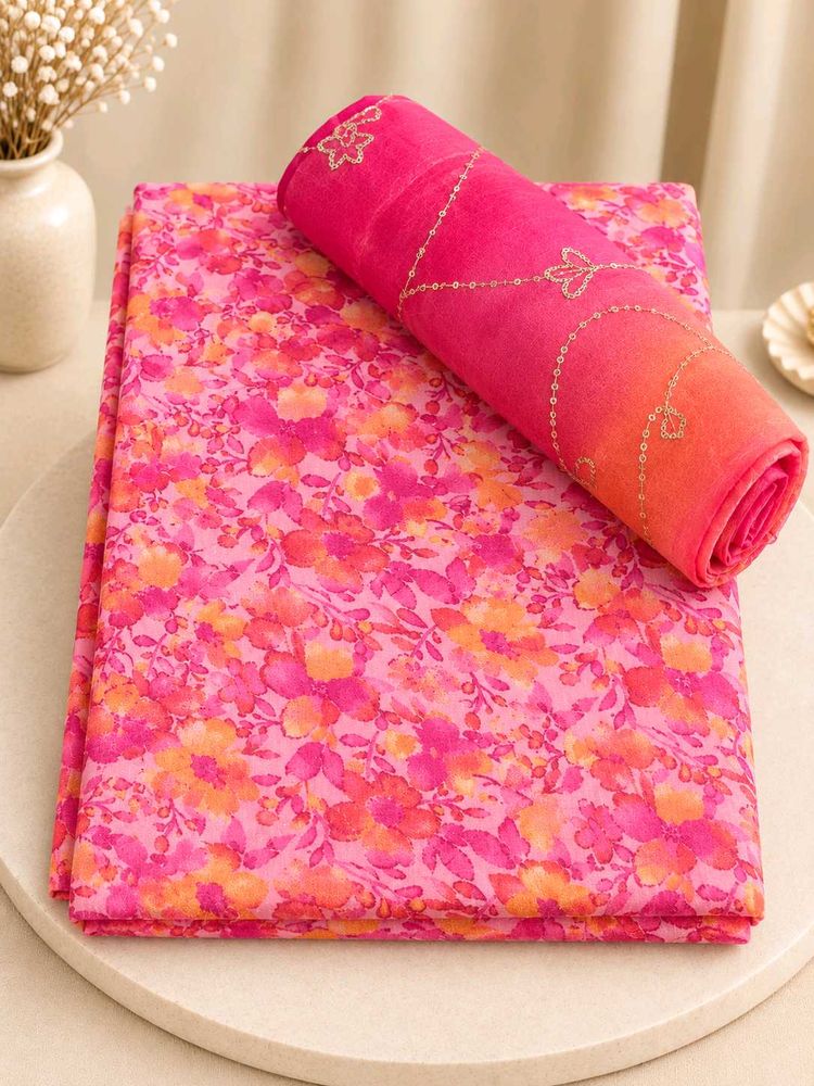 Premium Rajputi Floral Dress Material with Designe