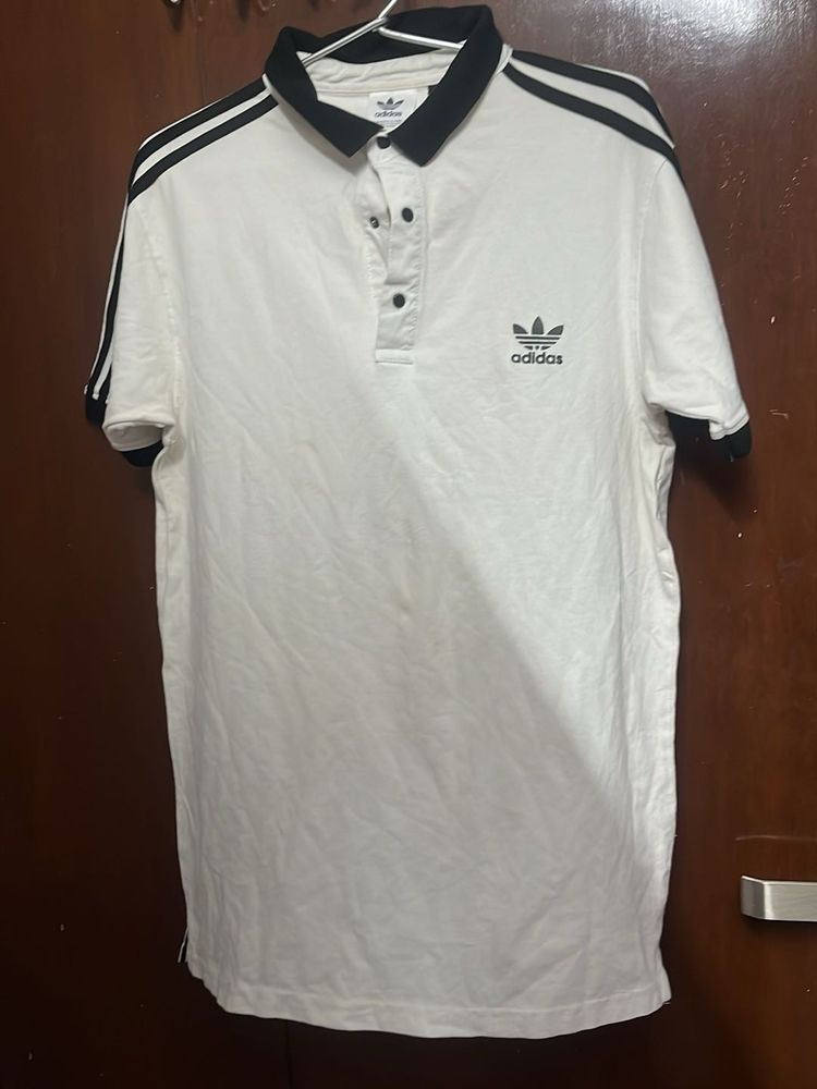 Adidas White Polo Shirt