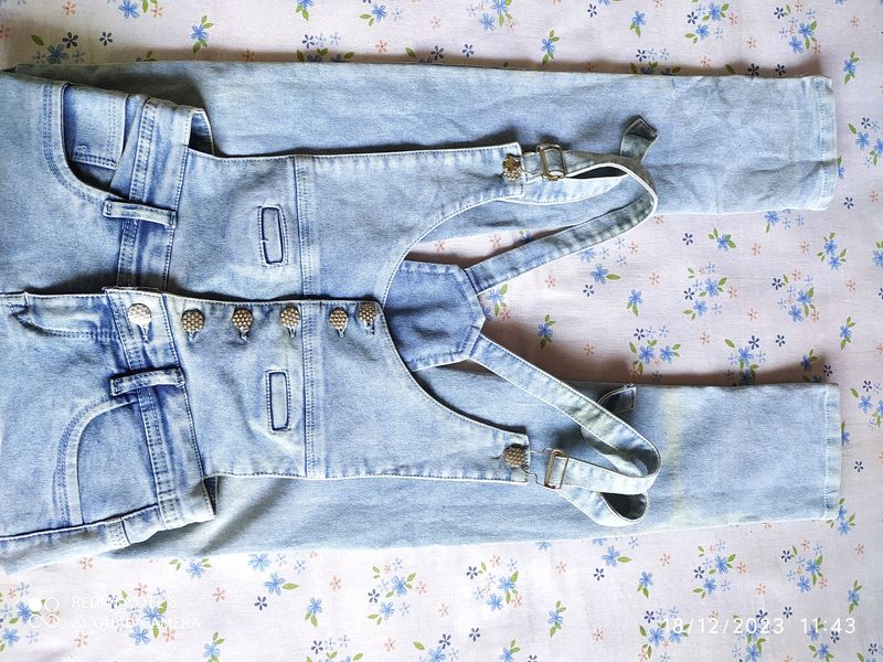 Women's Dungarees Fadesky ,High Waist