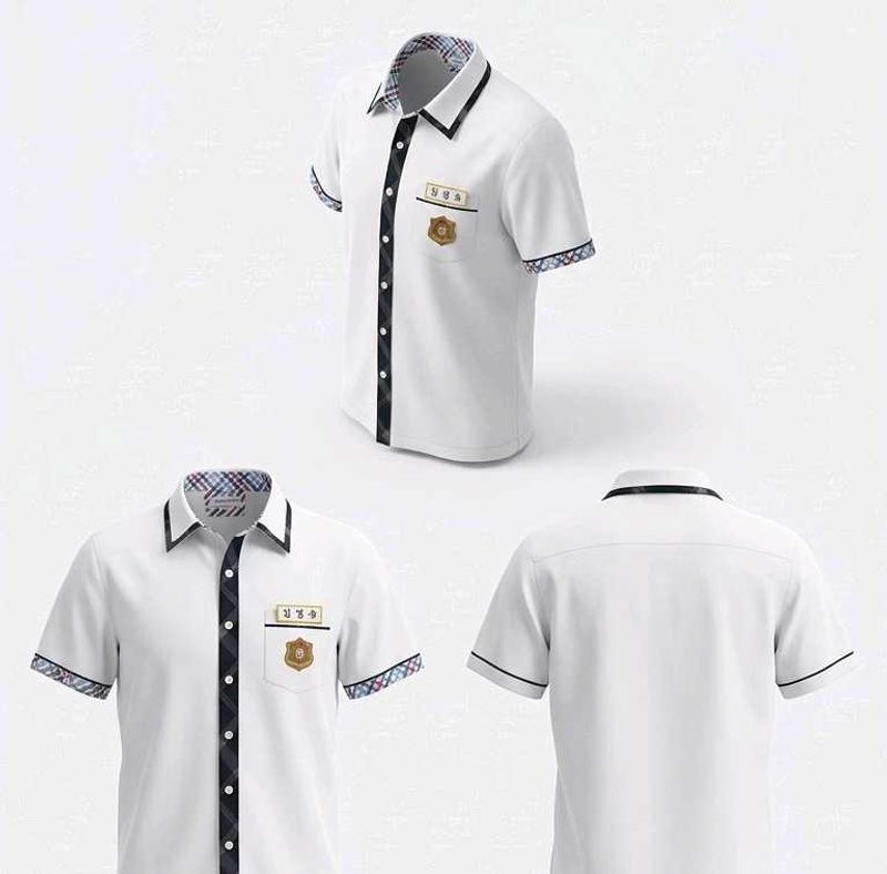 Korean High-school White Shirt