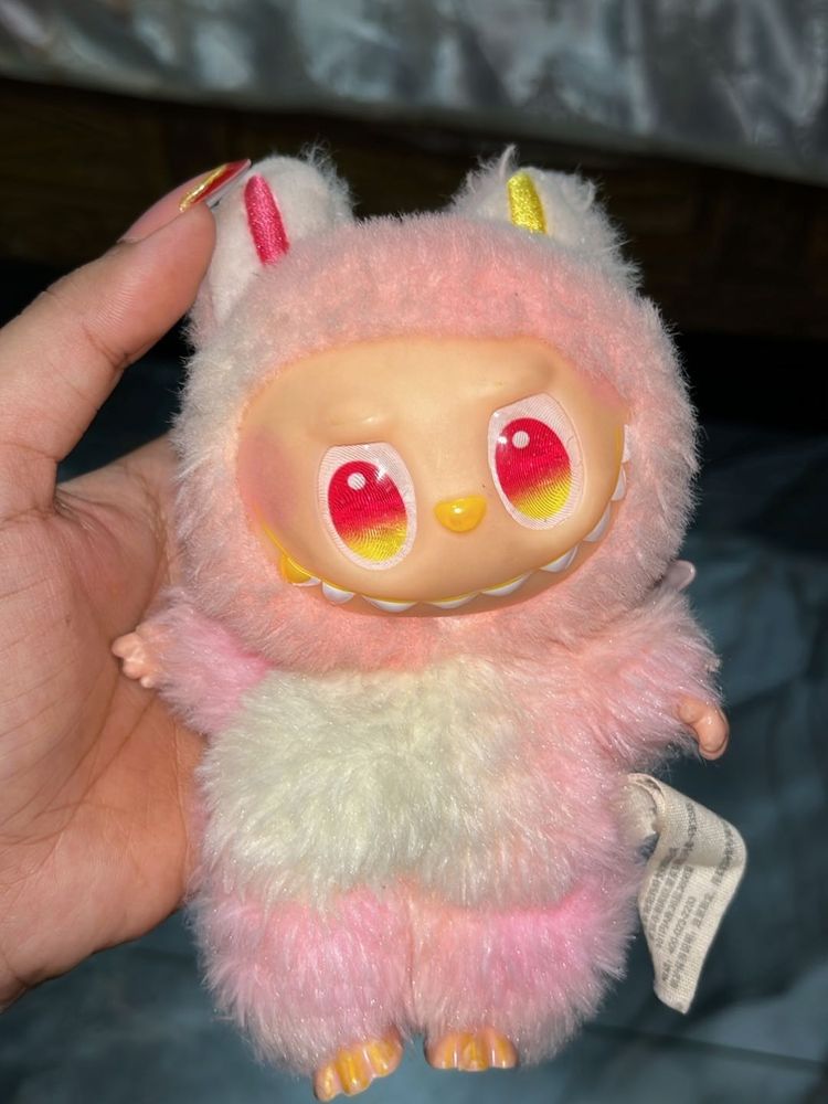 Cute Pink Fluffy Plush Toy labubu