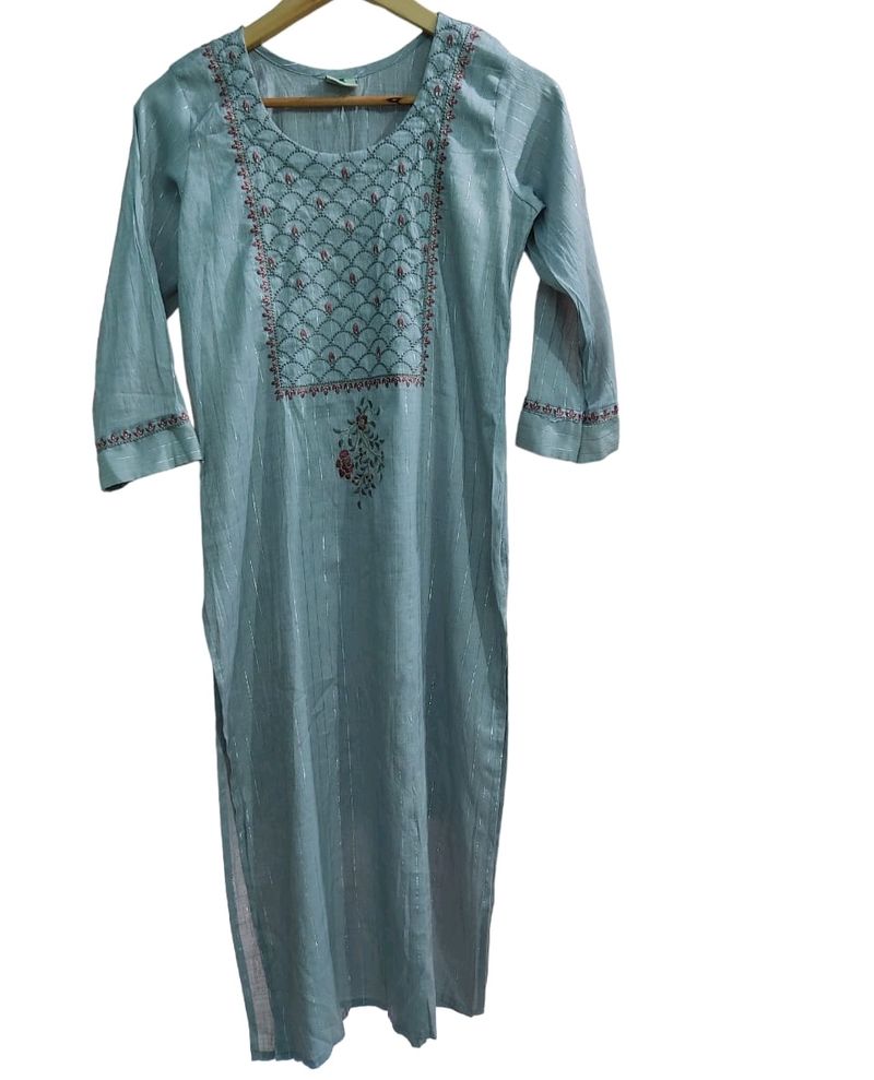 Grey Embroidery Kurti