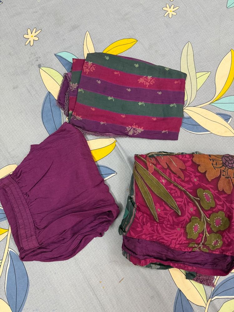 Ethnic Kurta Set with Palazzo and Dupatta