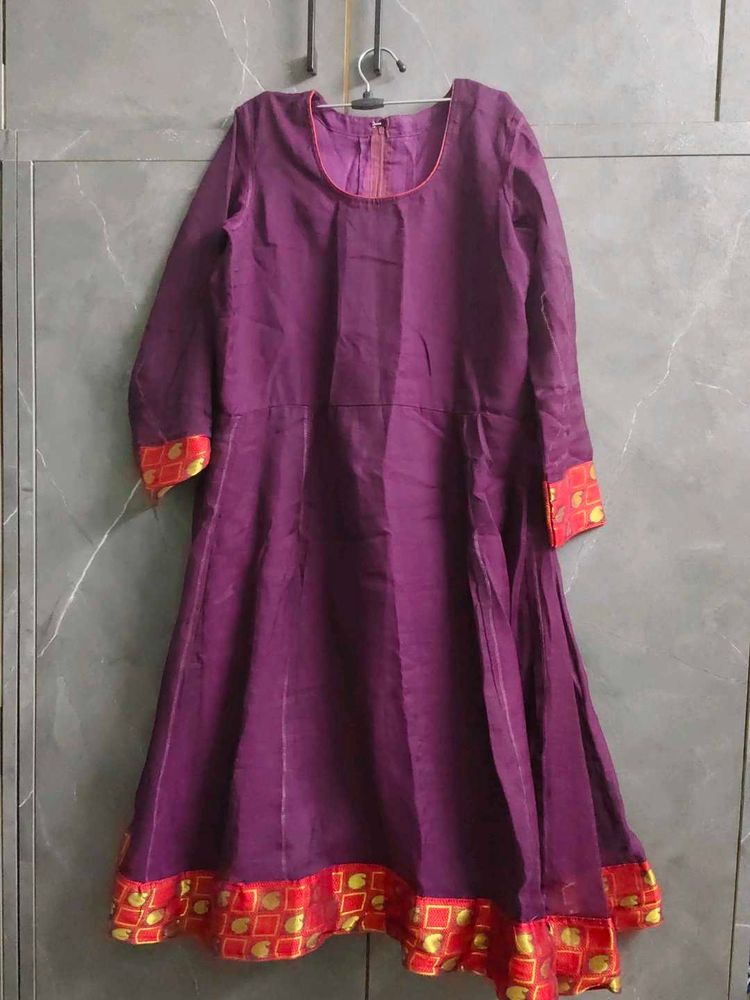 Elegant Purple Anarkali Kurta
