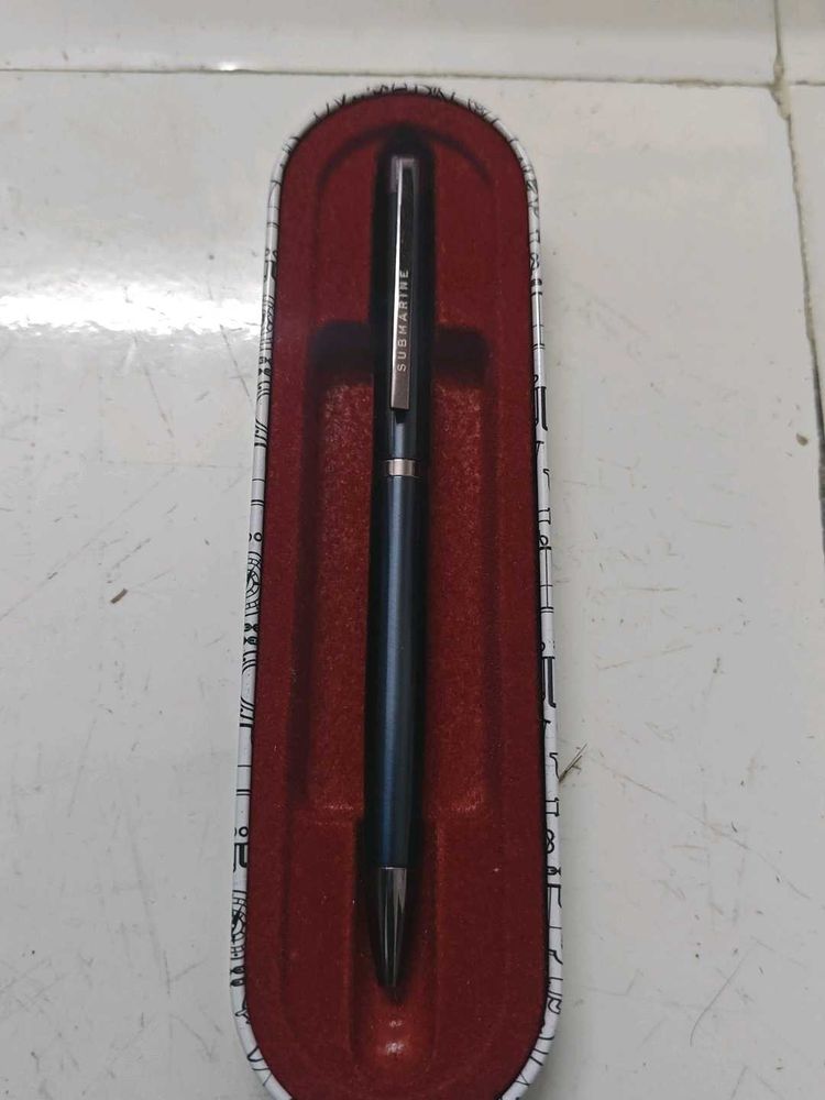 Submarine Elegant Blue Pen with Case