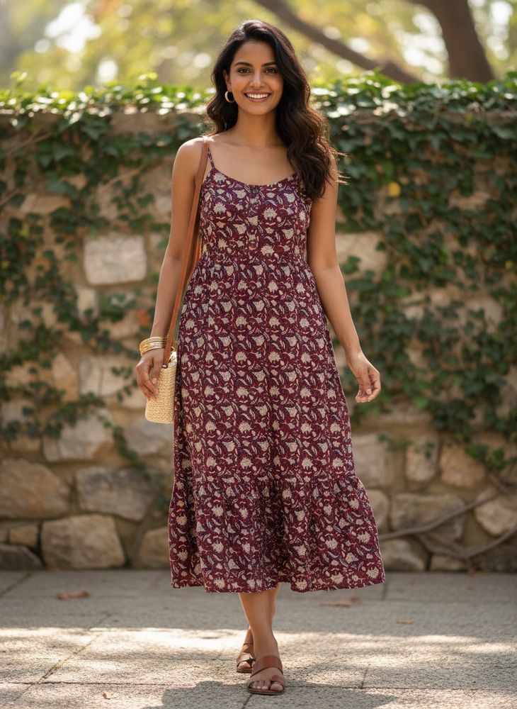 Floral Print Tiered Sundress