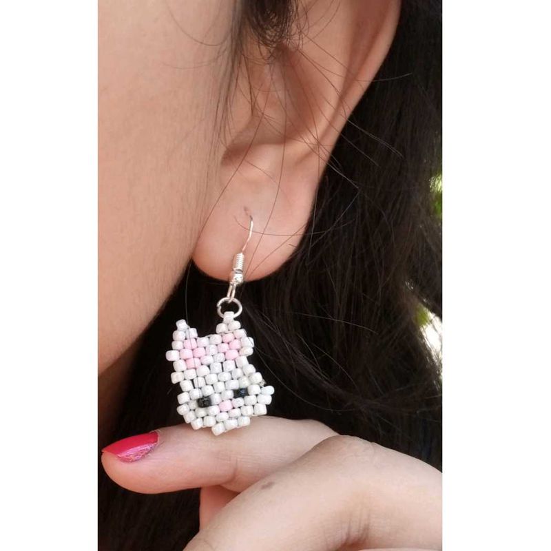 Beaded Rabbit Earrings 🐰