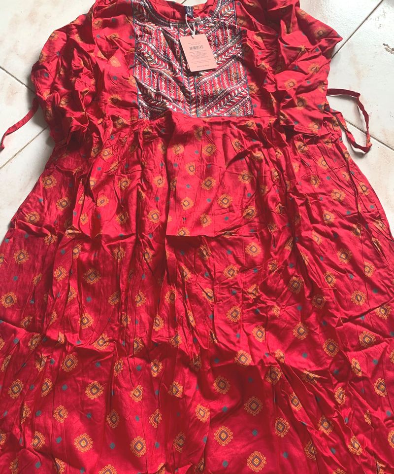 Beautiful Red Ethnic Gown/ kurta