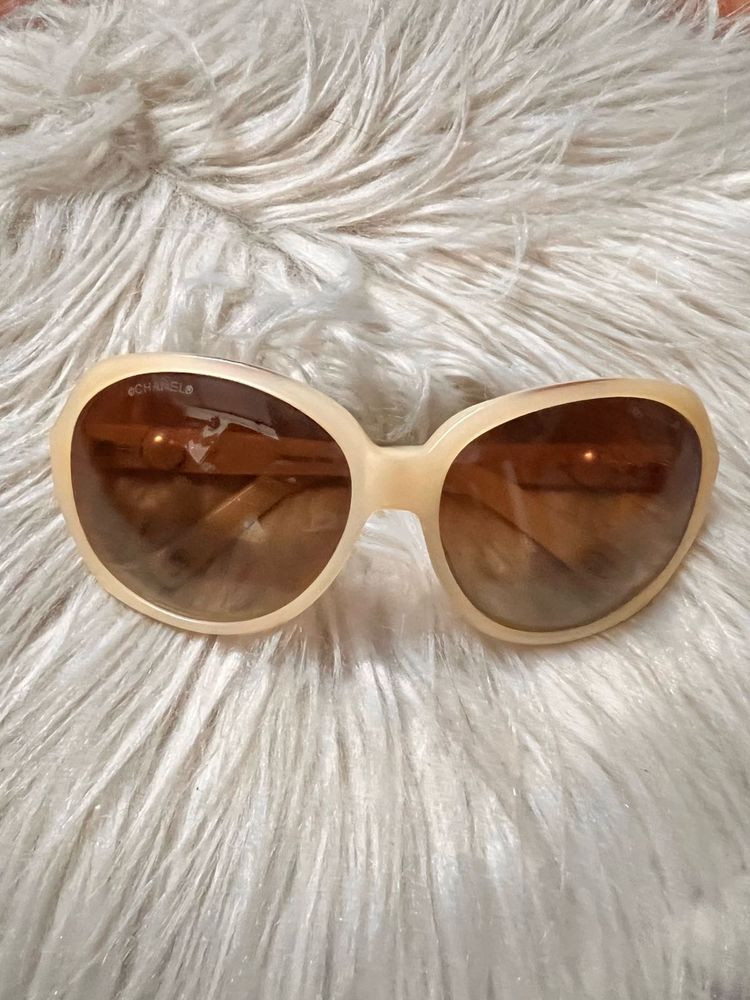 Chanel dupe-Chic Cream &amp; Brown Gradient Sunglasses