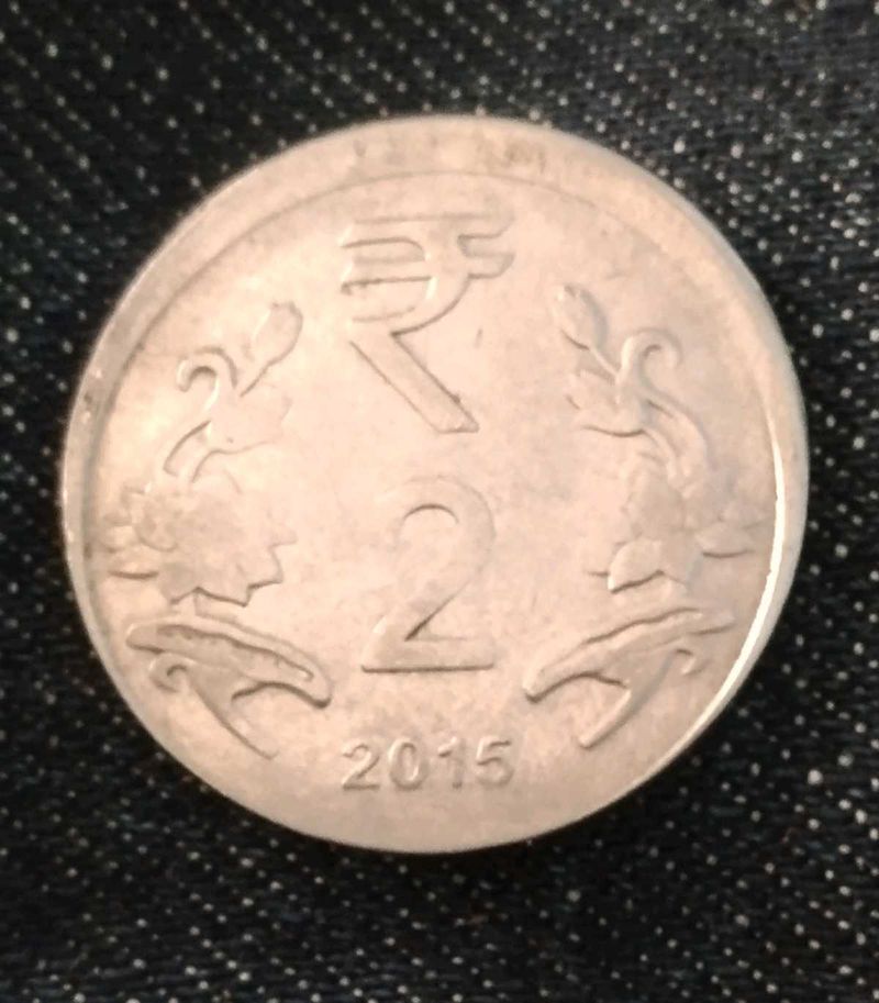 Indian 2 Rupees Edge Error Coin 2015