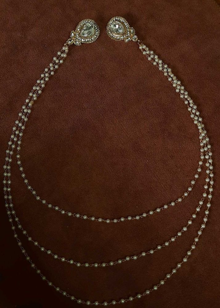 Pearl Sari Pin Chains