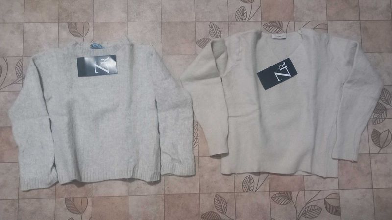 Zara Knit Sweaters - Beige Bundle