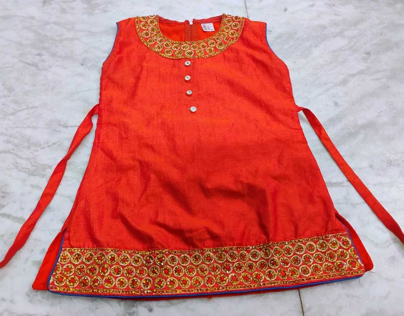 Orange Colour Silk Blouse