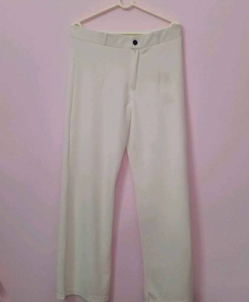 Creamy white  Wide Leg Trousers