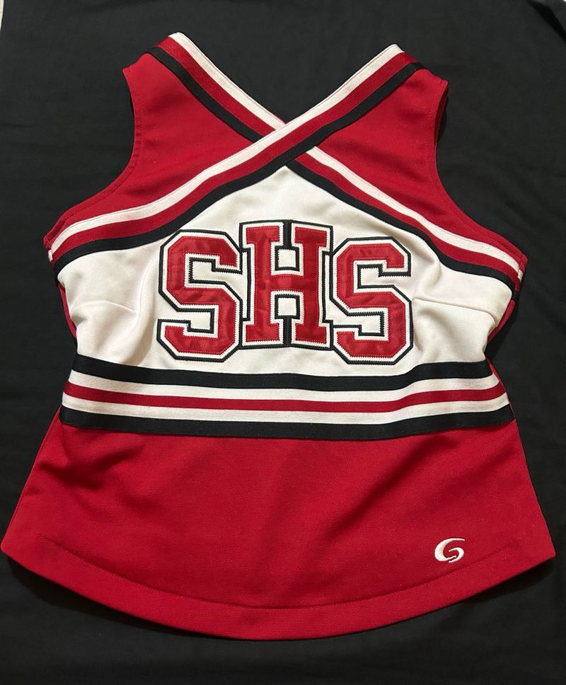 Red &amp; White "SHS" Cheerleading Top
