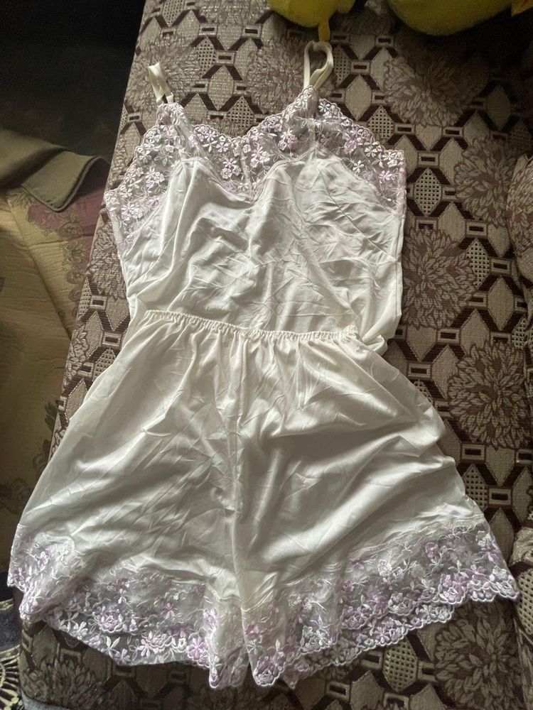 Satin Lace Teddy Sleepwear