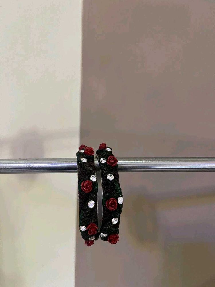 Embellished Rose Bangles