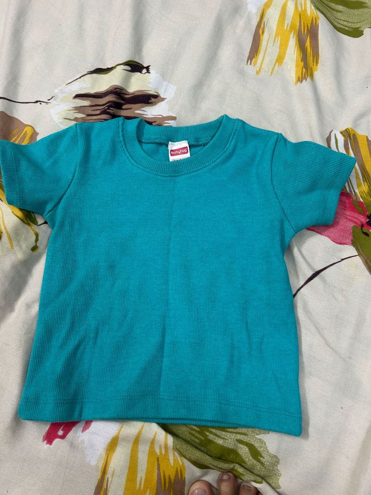 Teal Cotton T-Shirt