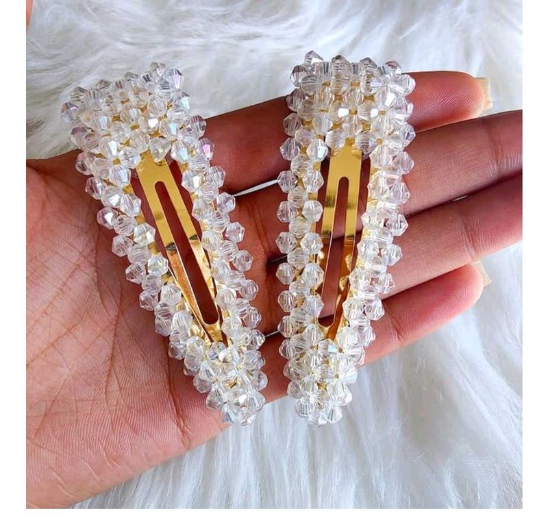 Sparkling Crystal Hair Clips