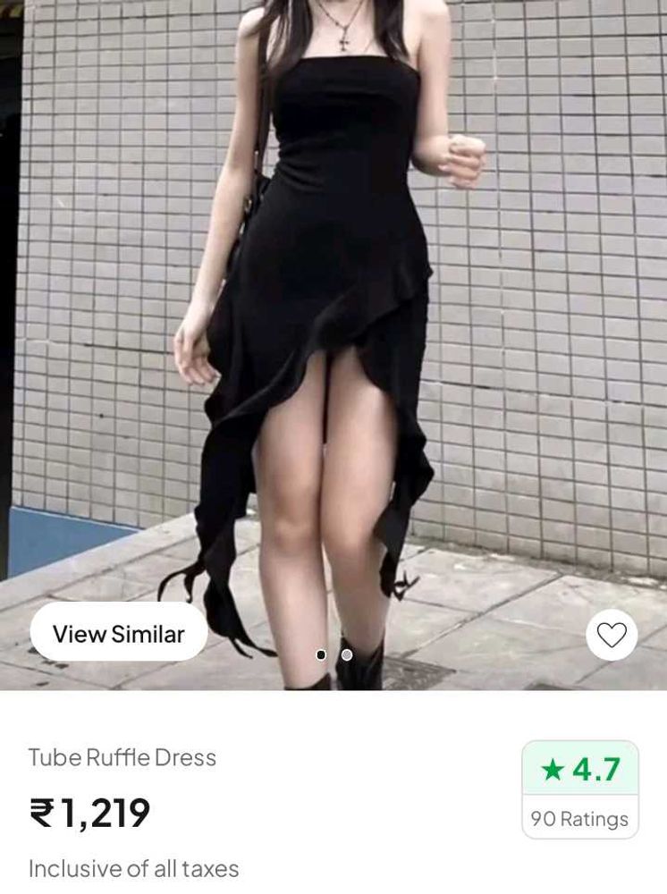 Chic Black Ruffle Mini Dress