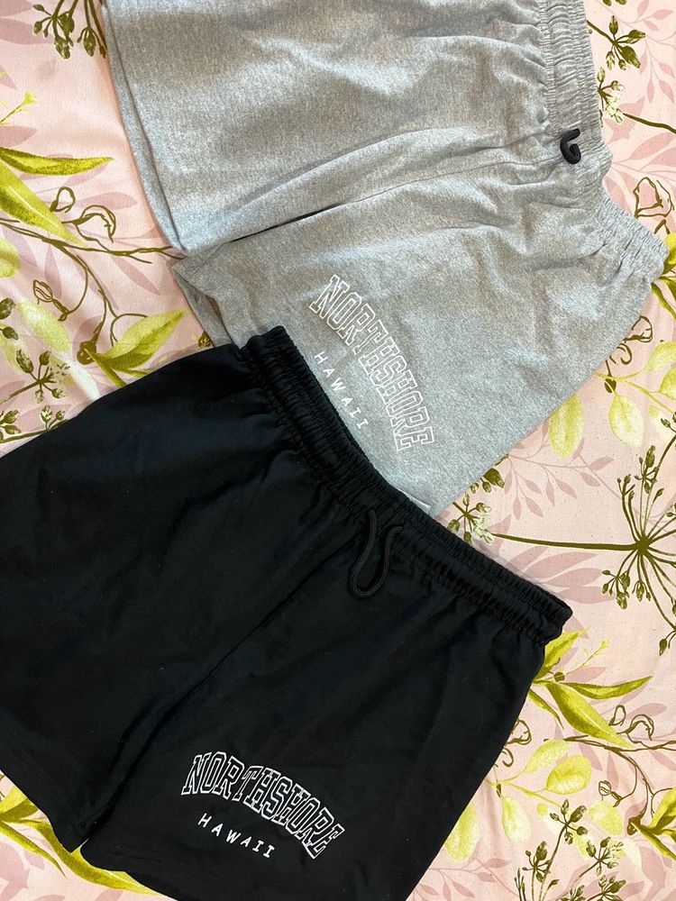 Grey &amp; Black Shorts combo🔥