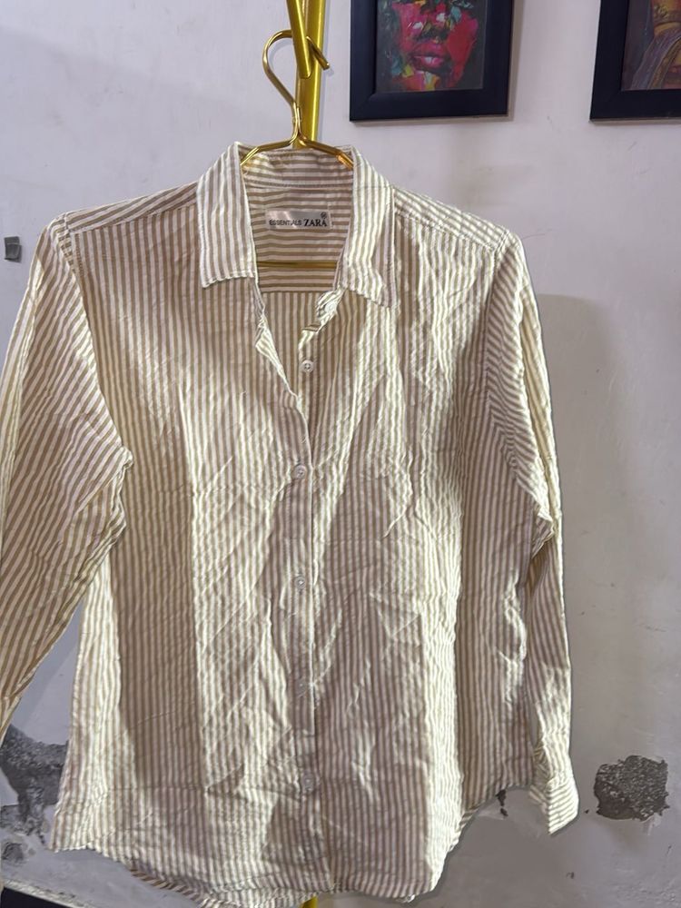 Striped Button-Up Shirt