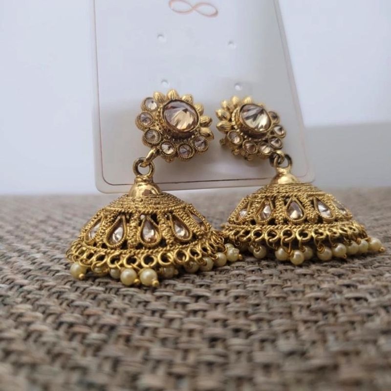 Golden Jhumkas