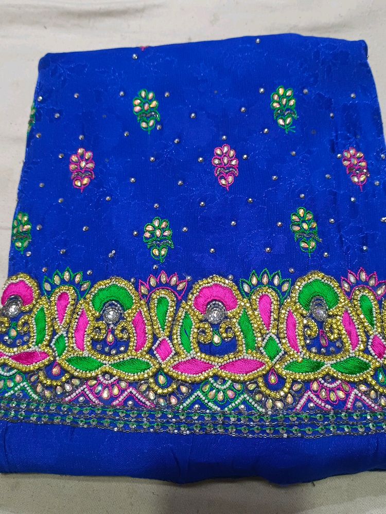 All Over Self Silk With Hand Work