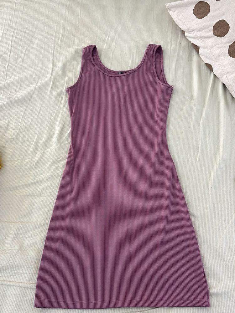 Ribbed Mini Tank Dress