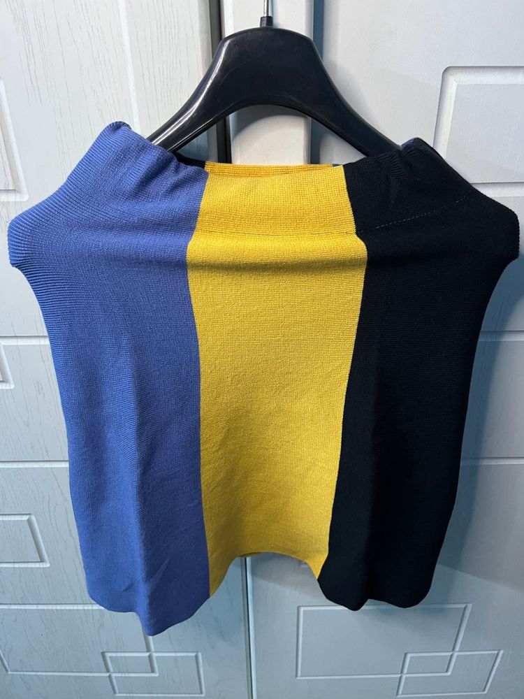Color Block Knit Skirt