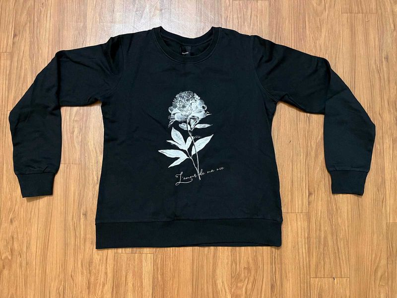 Tokyo Talkies black Floral Print Sweatshirt