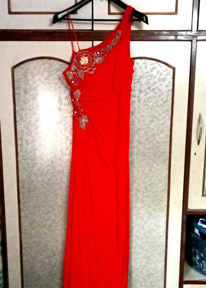 Hot Red Party Wear