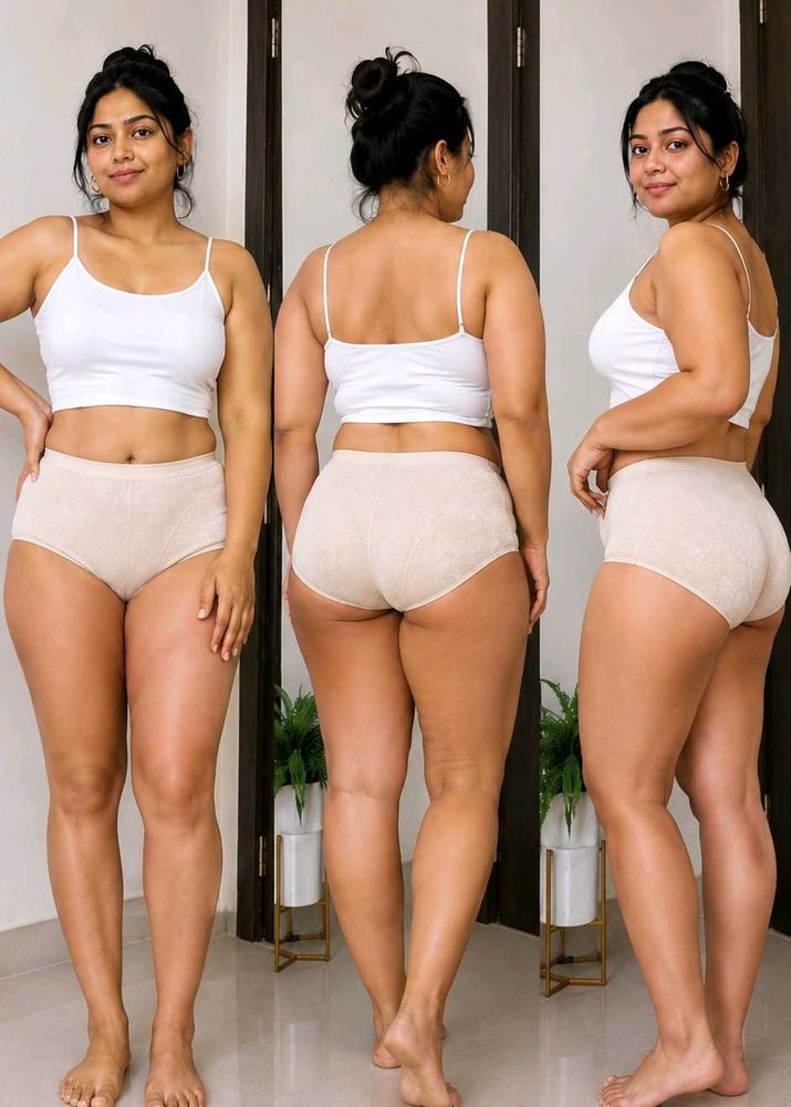 Women's Nude Seamless Full Brief Panty | 4XL