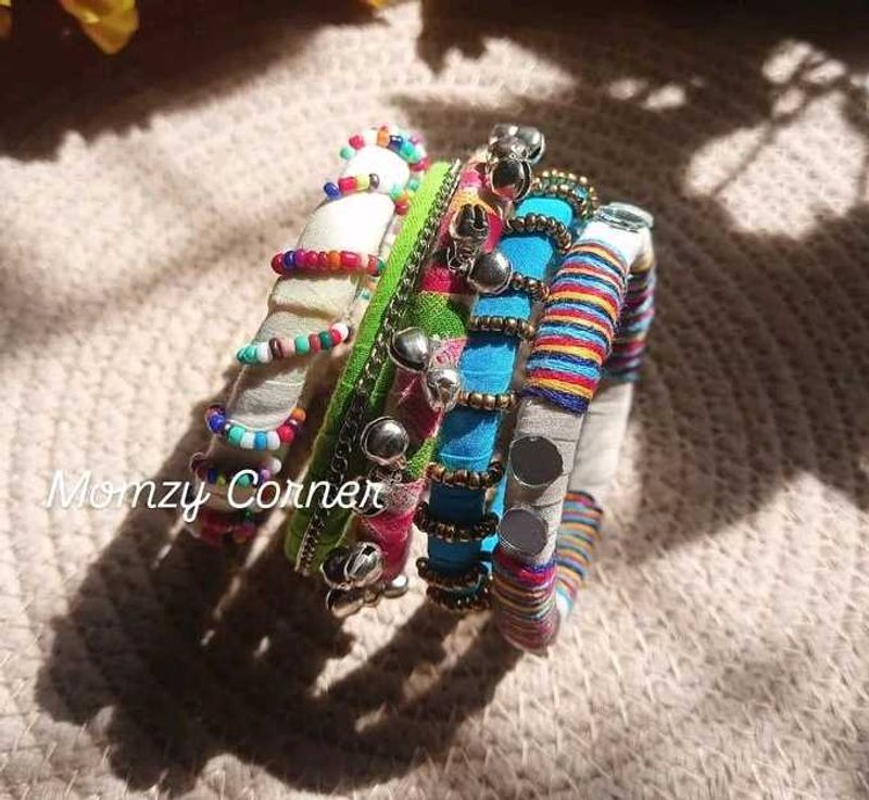 Boho Stackable Beaded Bracelets💛💚🩵💙💜🧡❤️