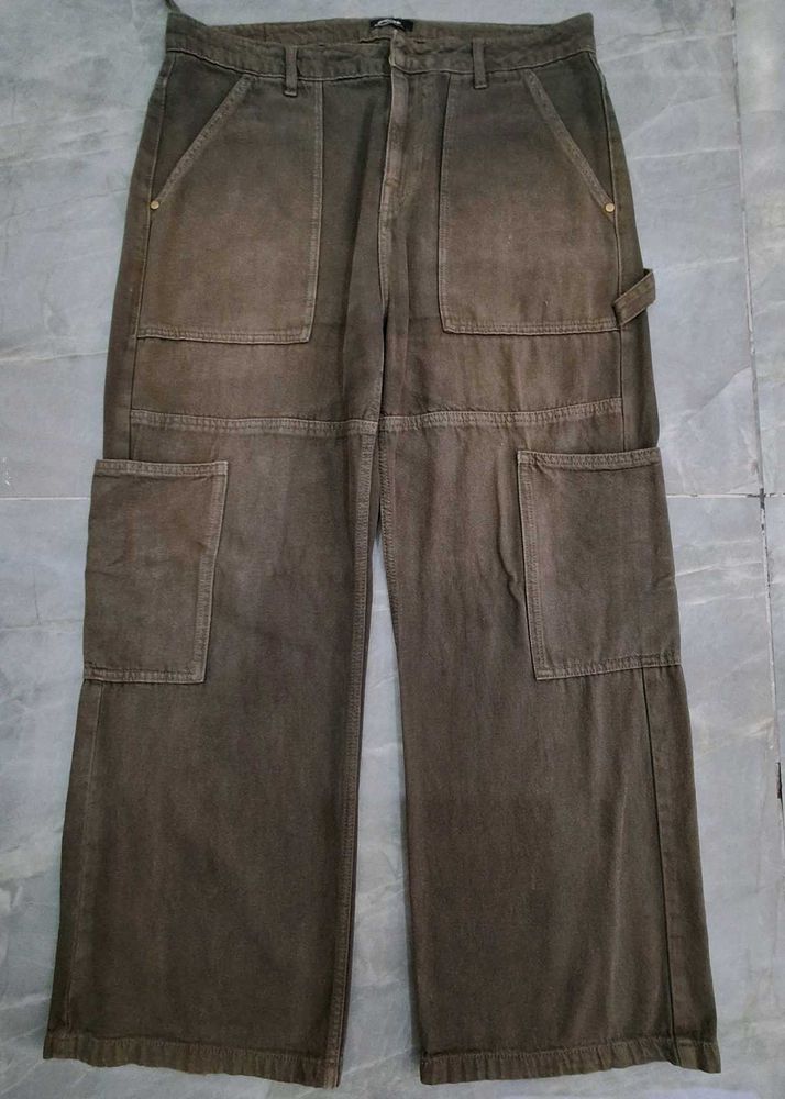 Men's washed cargo pants