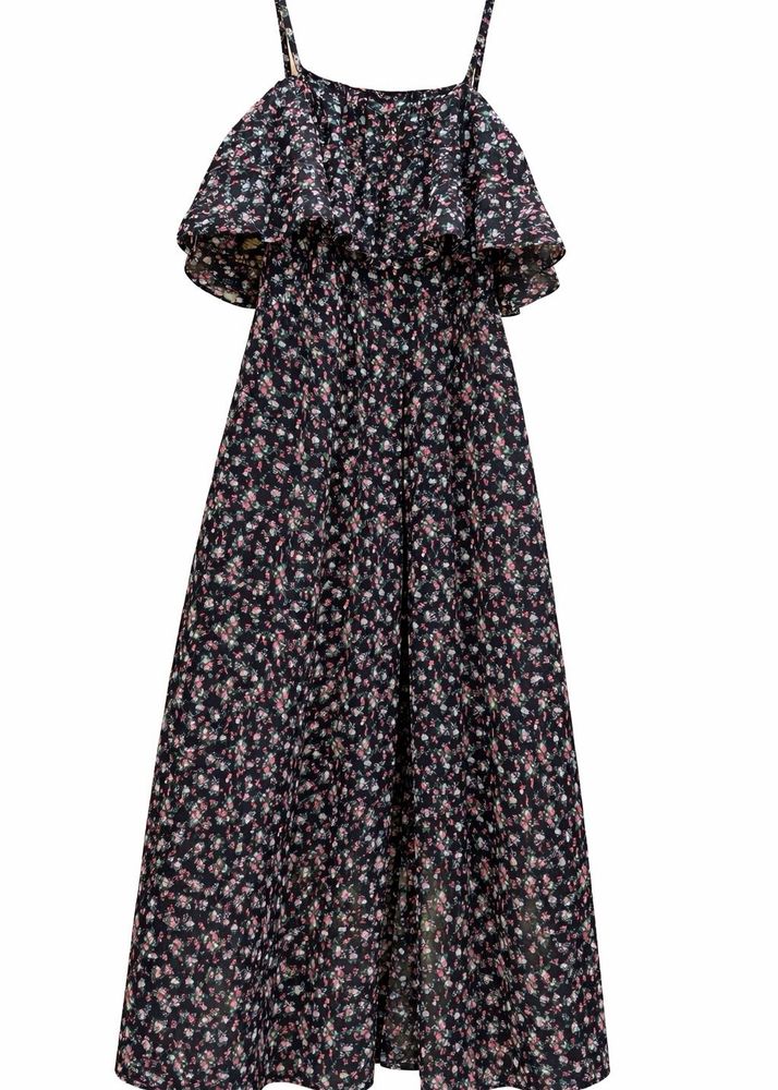 Floral Cold Shoulder Maxi Dress