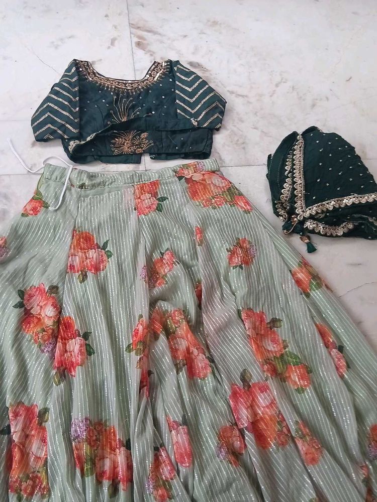 Beautiful Floral Lehenga Choli Set