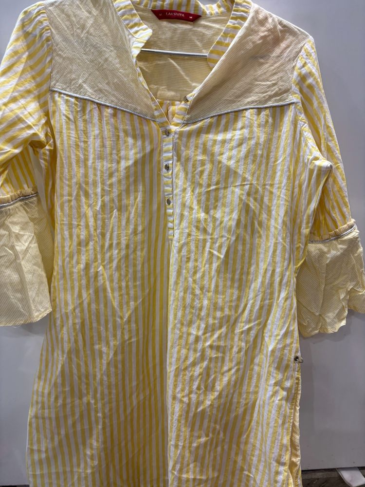 Yellow White Striped Tunic