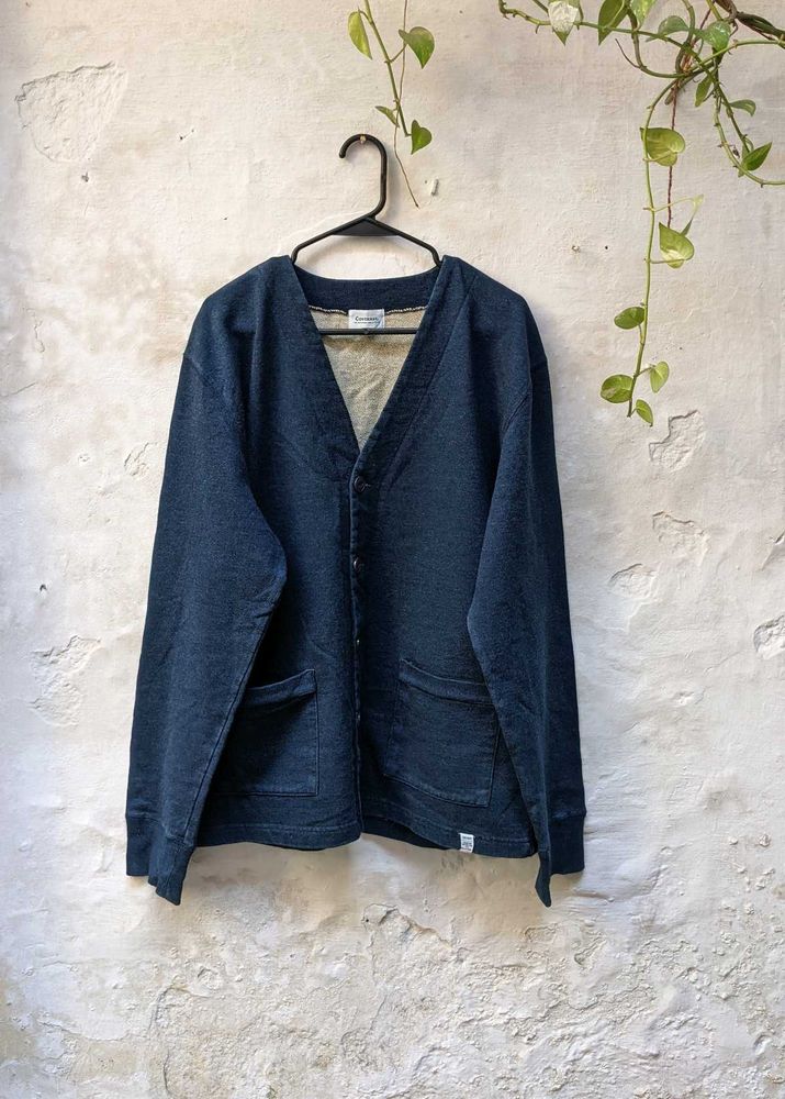 Classic Navy Blue Cardigan Sweater