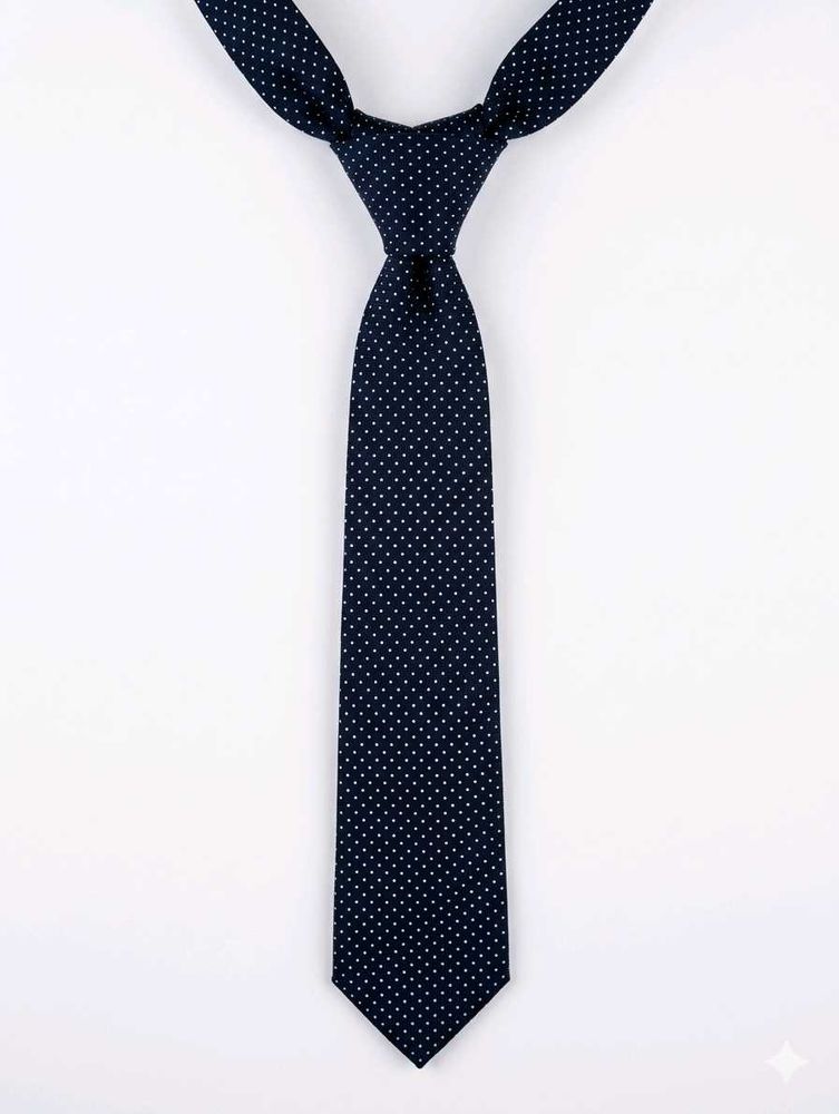 Classic Navy Polka Dot Tie