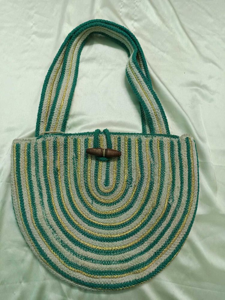 Cotton Jute D Shape Bag