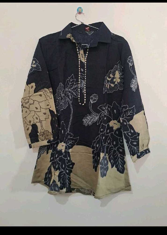 Stylish Floral Print Kurta