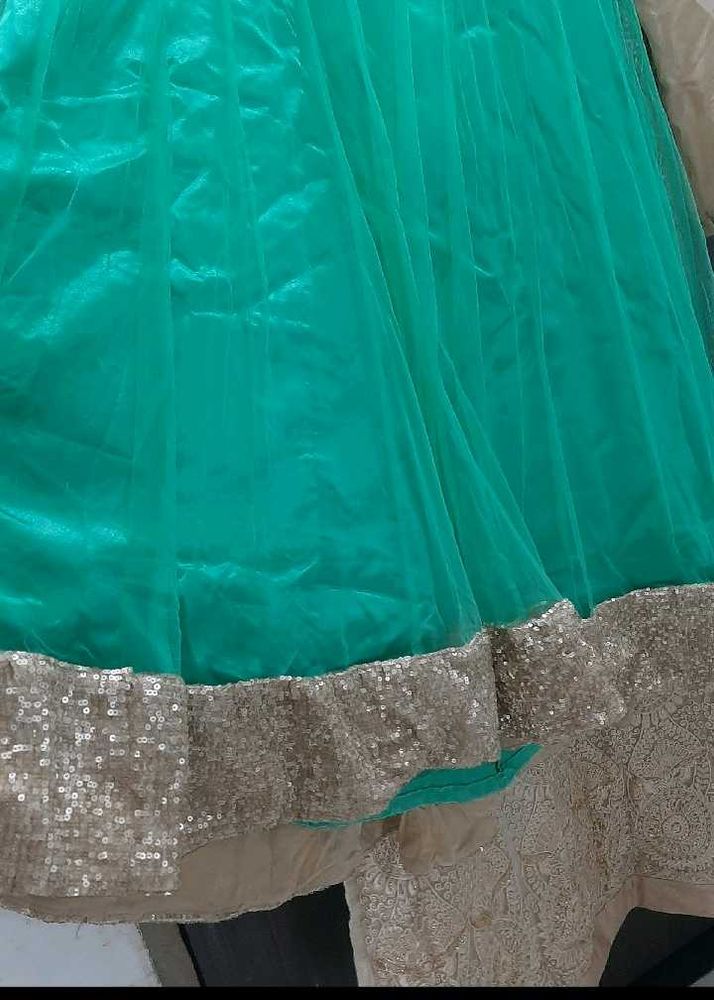 Stunning Teal Lehenga with Sequins