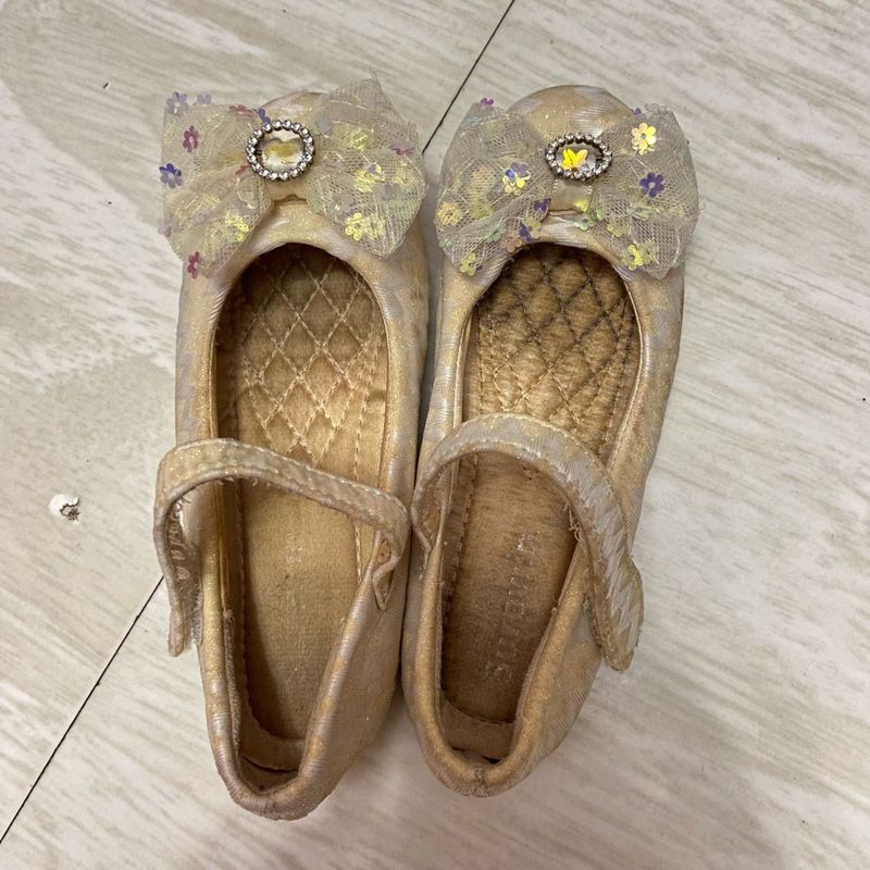 Sparkly Bow Mary Jane Flats